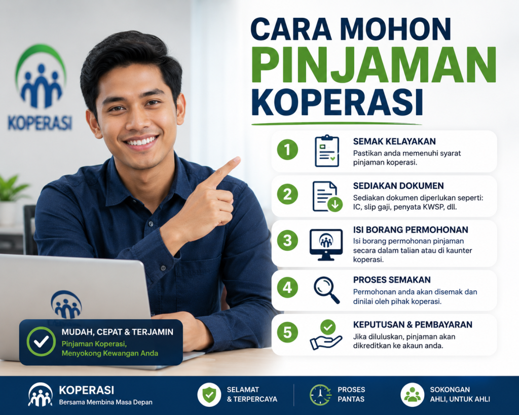 cara mohon pinjaman koperasi